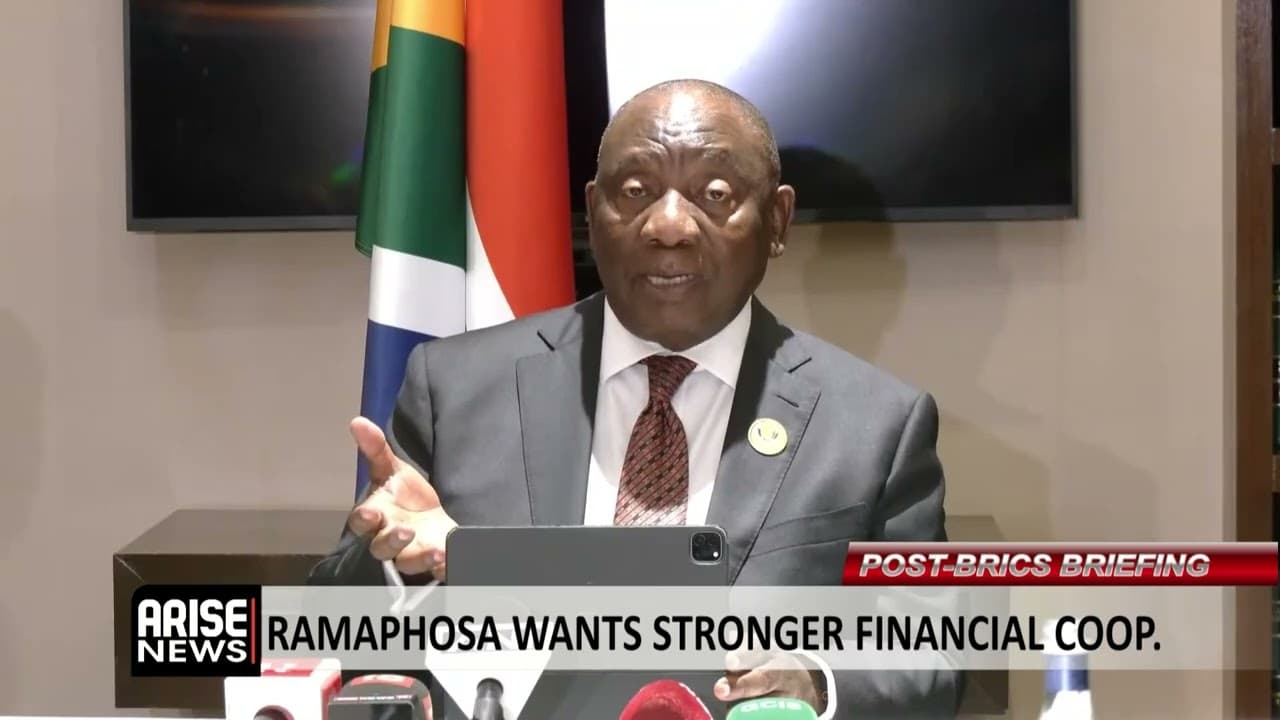 RAMAPHOSA WANTS STRONGER FINANCIAL COOPERATION