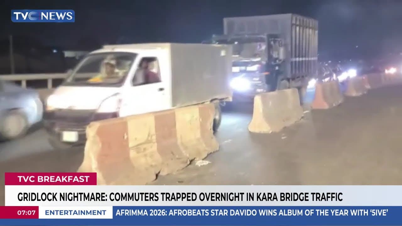 Gridlock: Commuters Trapped Overnight In Kara Bridge Traffic