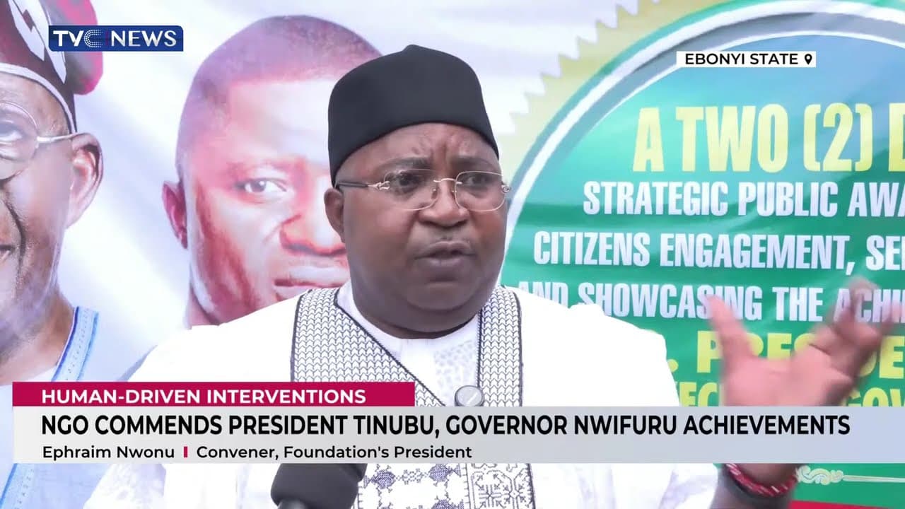 NGO Commends Pres Tinubu, Governor Nwifuru Achievements