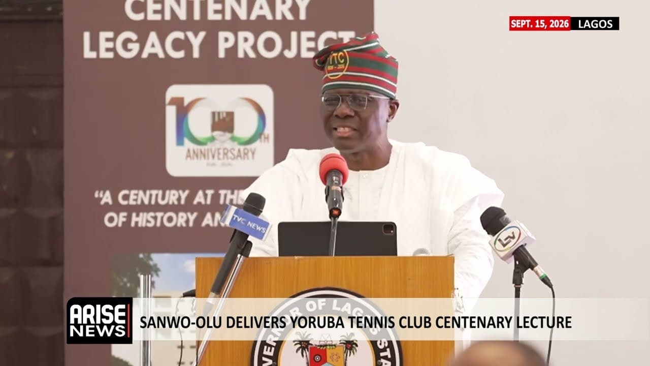 SANWO-OLU DELIVERS YORUBA TENNIS CLUB CENTENARY LECTURE