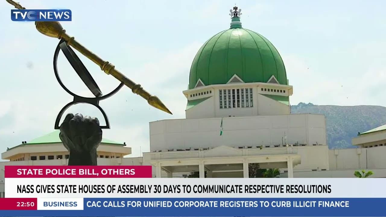 NASS Gives State Houses Of Assembly 30 Days To Communicate Respective Resolution On State Police