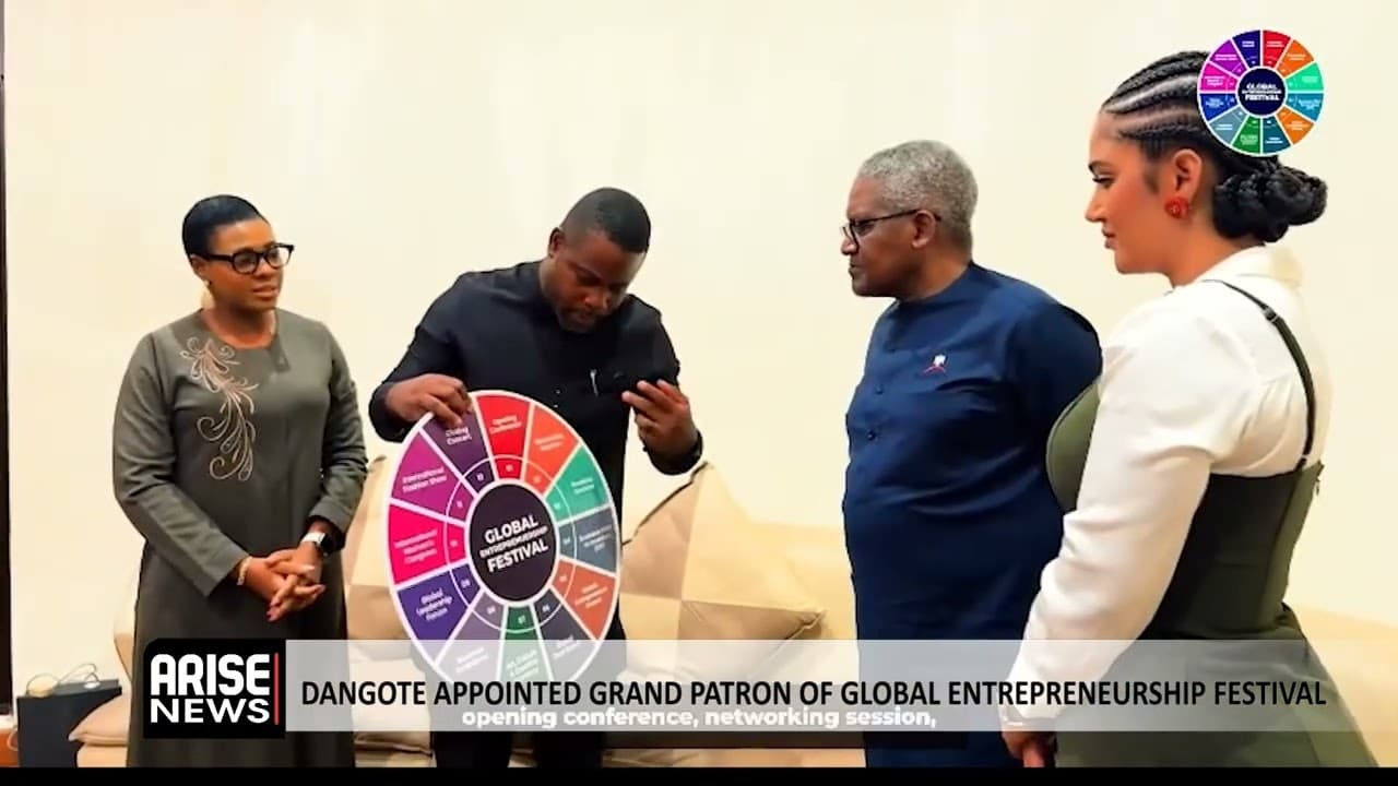 DANGOTE APPOINTED GRAND PATRON OF GLOBAL ENTREPRENEURSHIP FESTIVAL