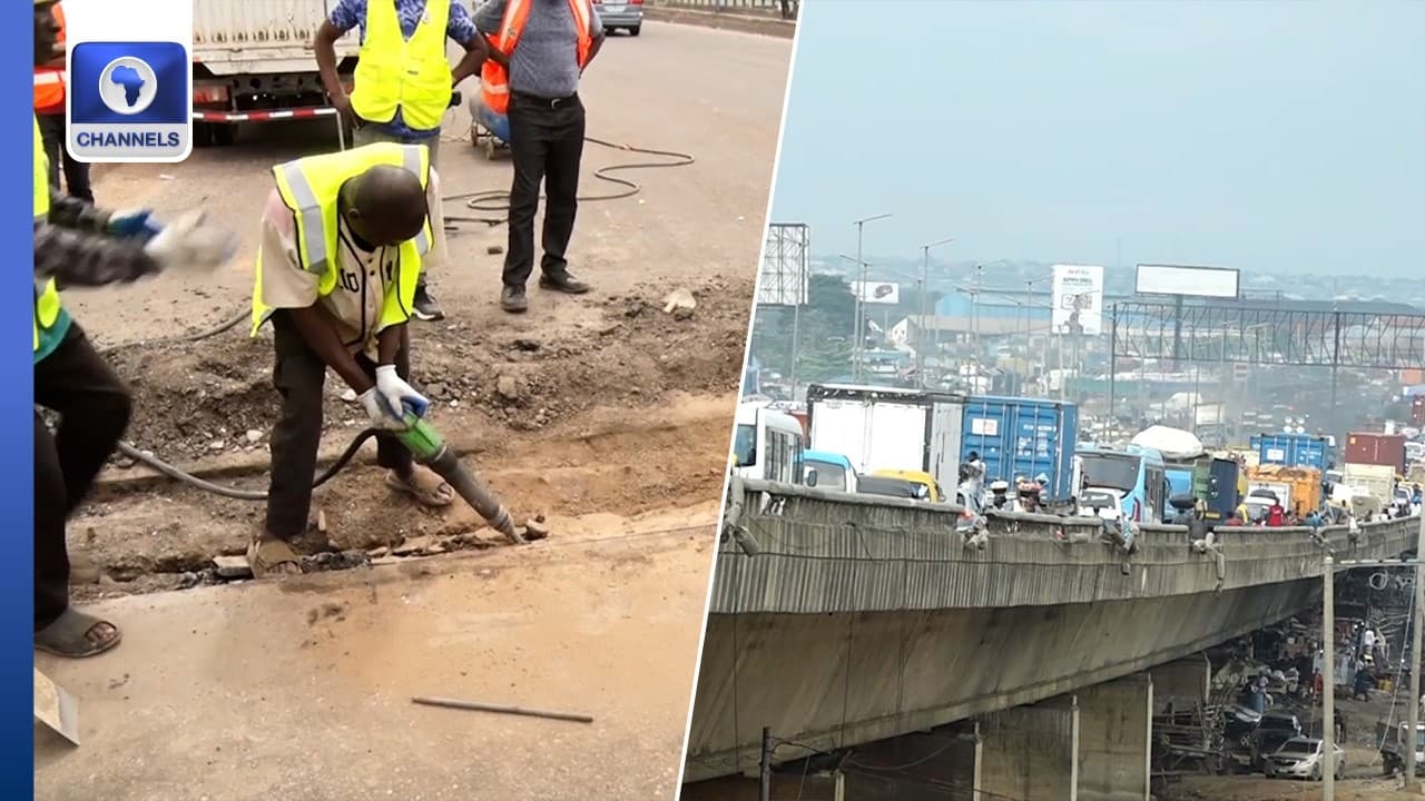 Road Users Endure Gridlock As FG Repairs Kara Bridge Expansion Joints | Eye Witness