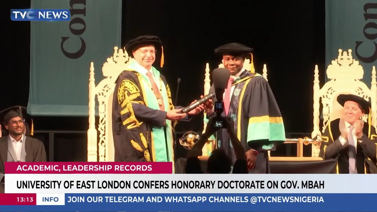 University Of East London Confers Honorary Doctorate On Gov Mbah