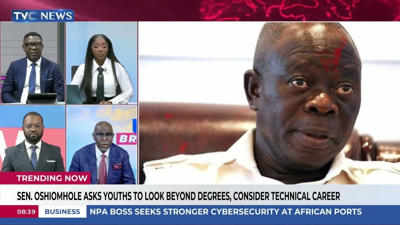 Trending Now: Sen. Oshiomhole Asks Youth To Look Beyond Degree, Consider Technical Career + More