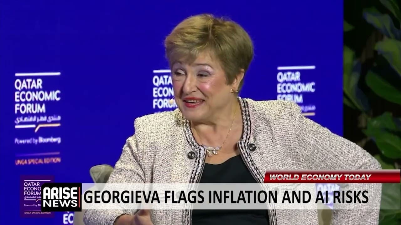 IMF CHIEF UPDATES ON STATE OF GLOBAL ECONOMY, FLAGS INFLATION AND AI RISKS