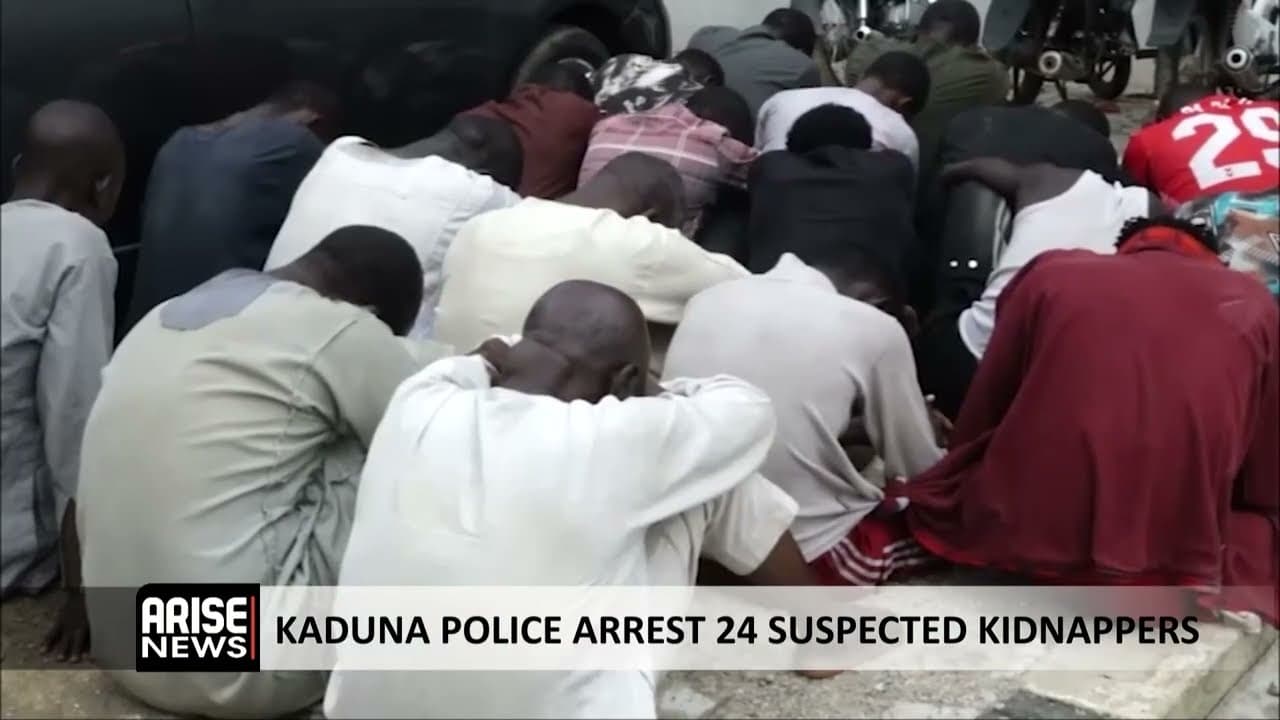 KADUNA POLICE ARRESR 24 SUSPECTED KIDNAPPERS