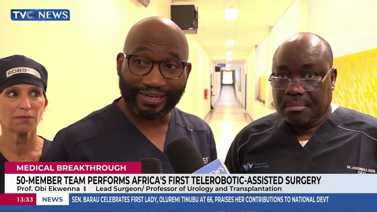 50-Member Team Performs Africa's First Telerobotic-Assisted Surgery