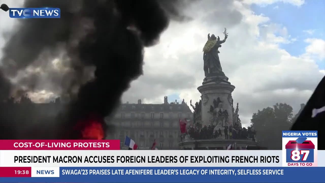 President Macron Accuses Foreign Leaders Of Exploiting French Riots