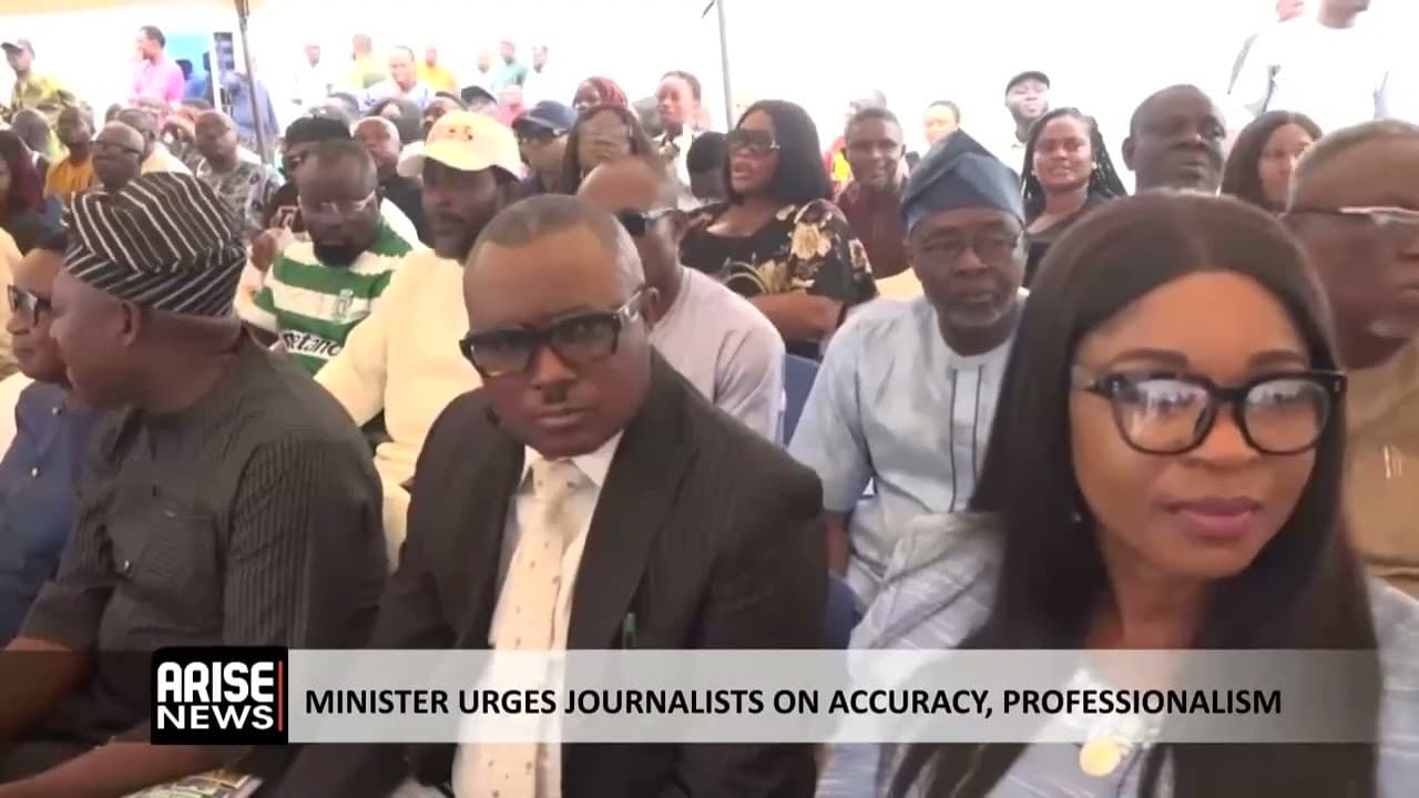MINISTER URGES JOURNALISTS ON ACCURACY, PROFESSIONALISM
