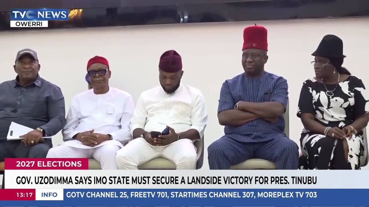 Gov. Uzodimma Says Imo State Must Secure Landside Victory For President Tinubu
