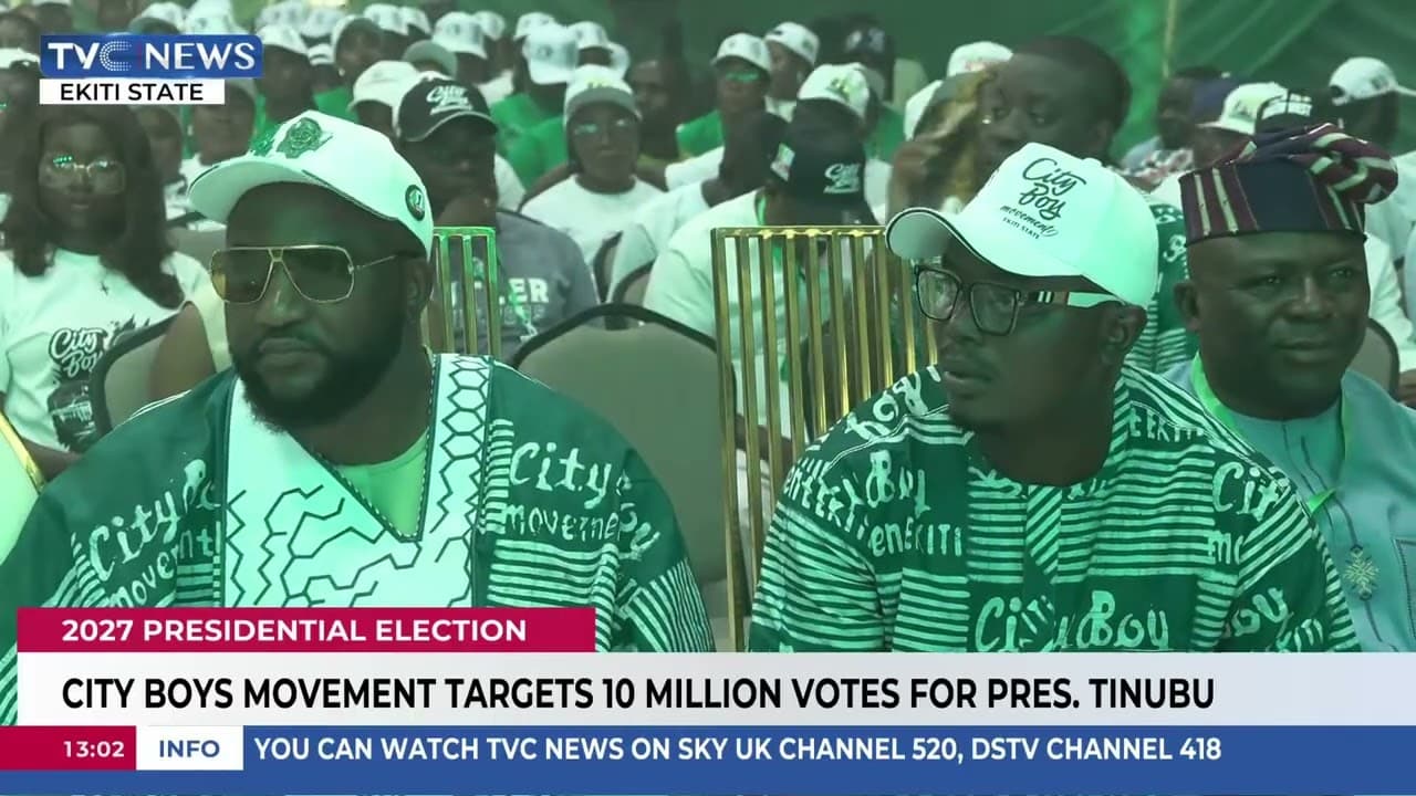 City Boys Movement Targets 10 Million Votes For Pres. Tinubu