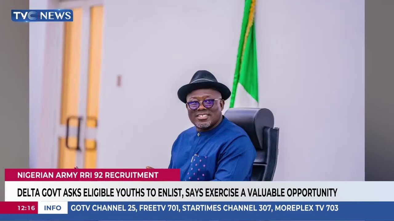 Delta Govt Urges Eligible Youths To Enlist In Nigerian Army RRI 92 Recruitment