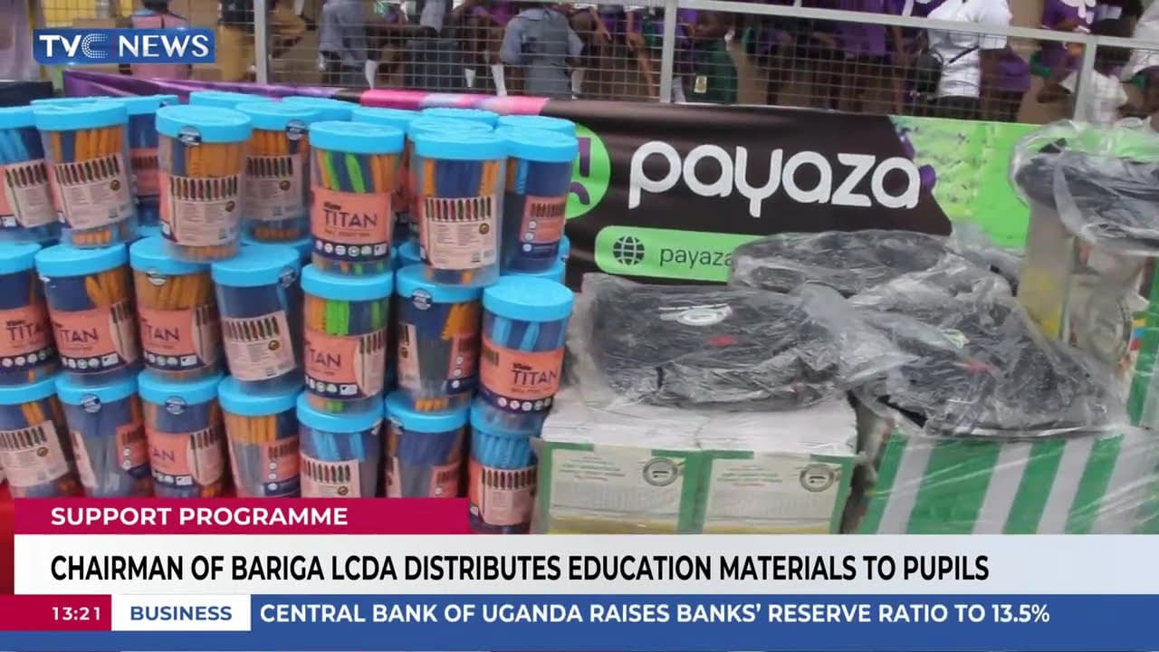 Chairman Of Bariga LCDA Distributies Education Materials To Pupils