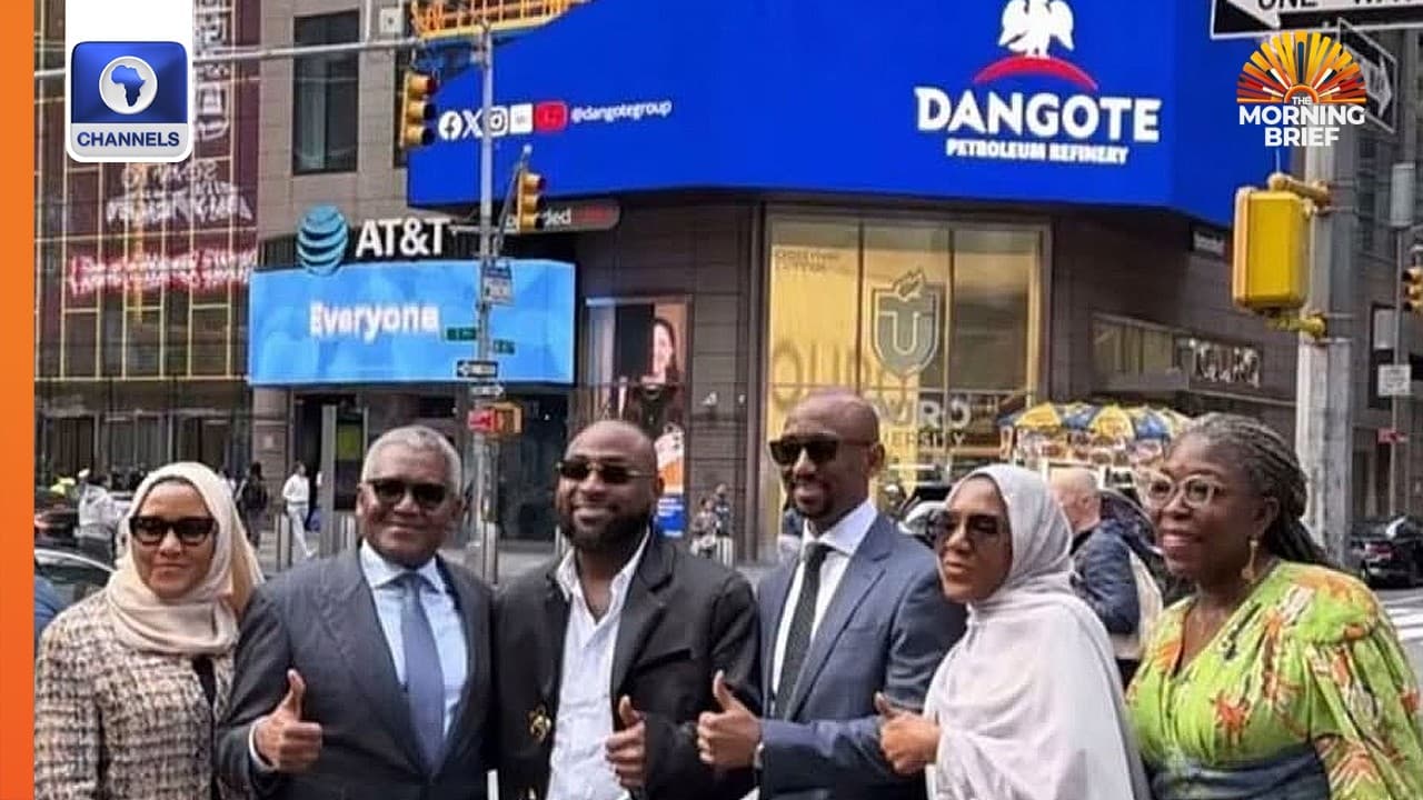 Davido Joins Dangote As Refinery IPO Lights Up New York’s Times Square