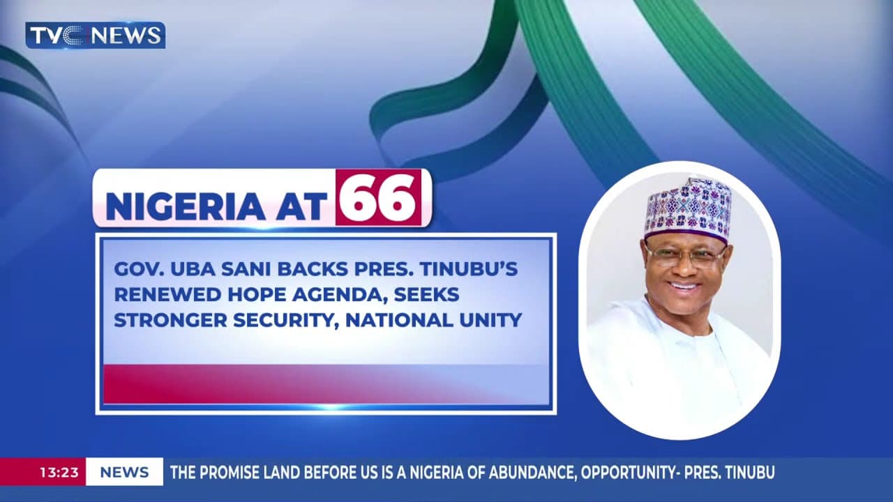 Gov Uba Sani Backs Tinubu's Renewed Hope Agenda, Seeks Stronger Security, National Unity