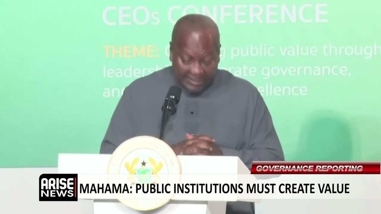 MAHAMA: PUBLIC INSTITUTIONS MUST CREATE VALUE