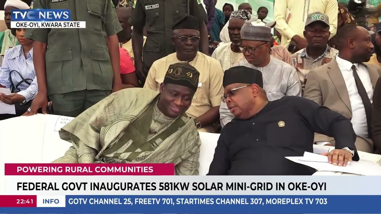 Federal Govt. Inaugurates 581KW Solar Mini-Grid In Oke-Oyi