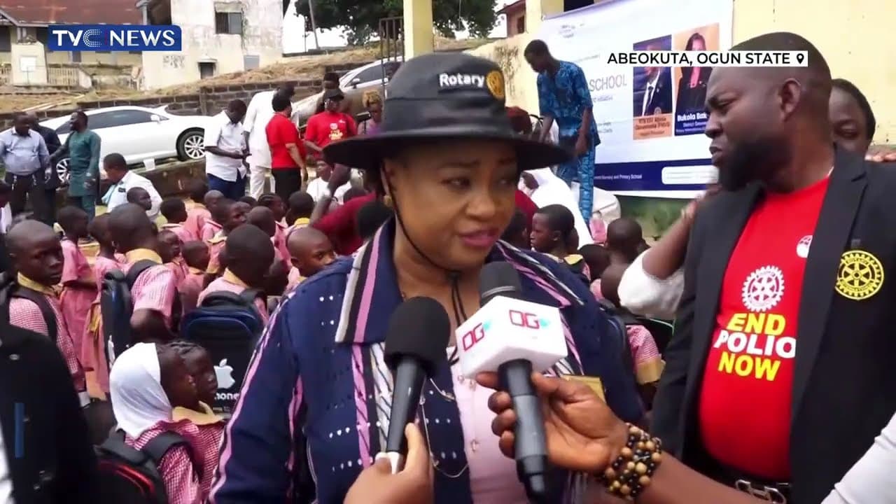 Ogun Govt, Rotary Distribute Bags, Educational Materials to Learners in Abeokuta