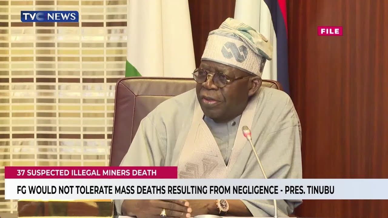 Miners' Death: FG Would Not Tolerate Mass Deaths Resulting From Negligence - Pres. Tinubu