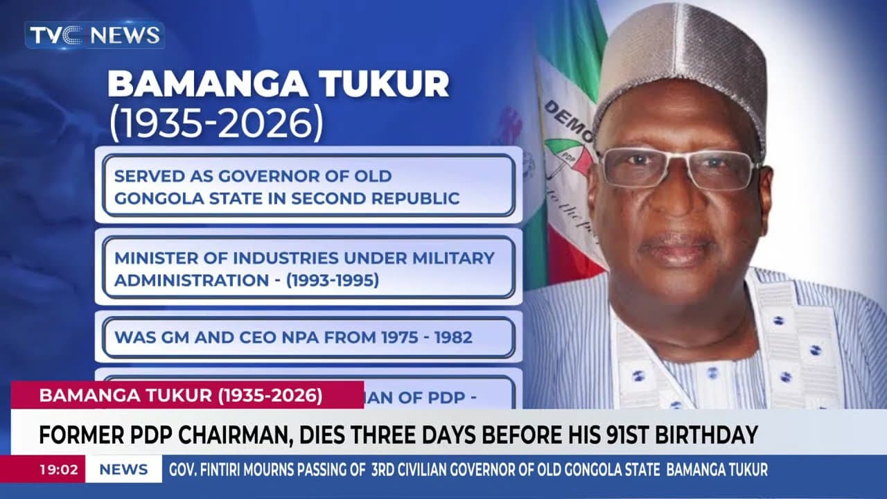 Former PDP National Chairman, Bamanaga Tukur Dies Three Days Before 91st Birthday - Family
