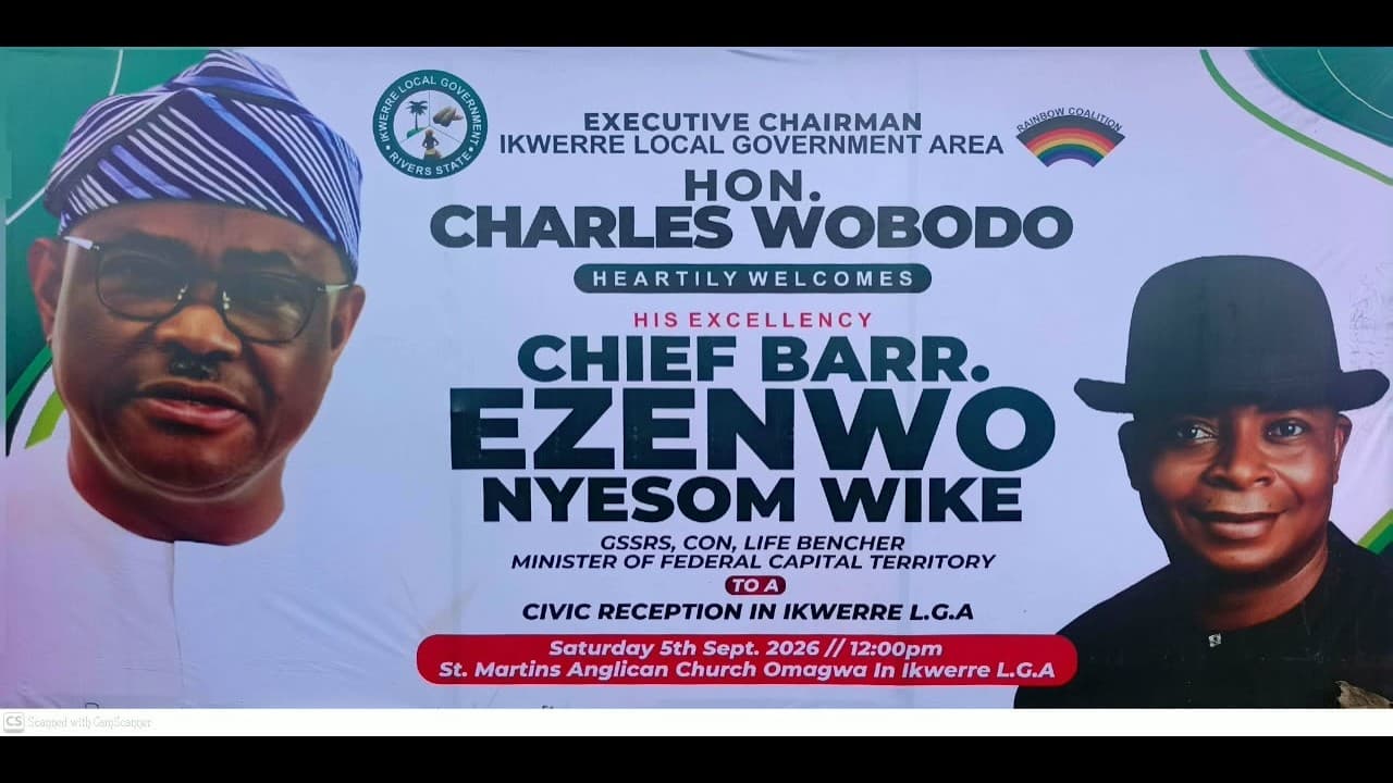 LIVE [RIVERS]: RAINBOW COALITION WELCOMES THE LEADER FCT MINISTER NYESOM WIKE TO A GROUND RECEPTION