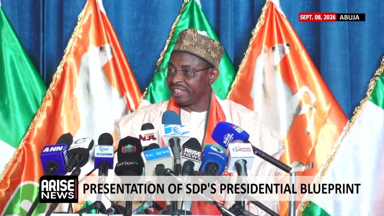 PRESENTATION OF SDP'S PRESIDENTIAL BLUEPRINT