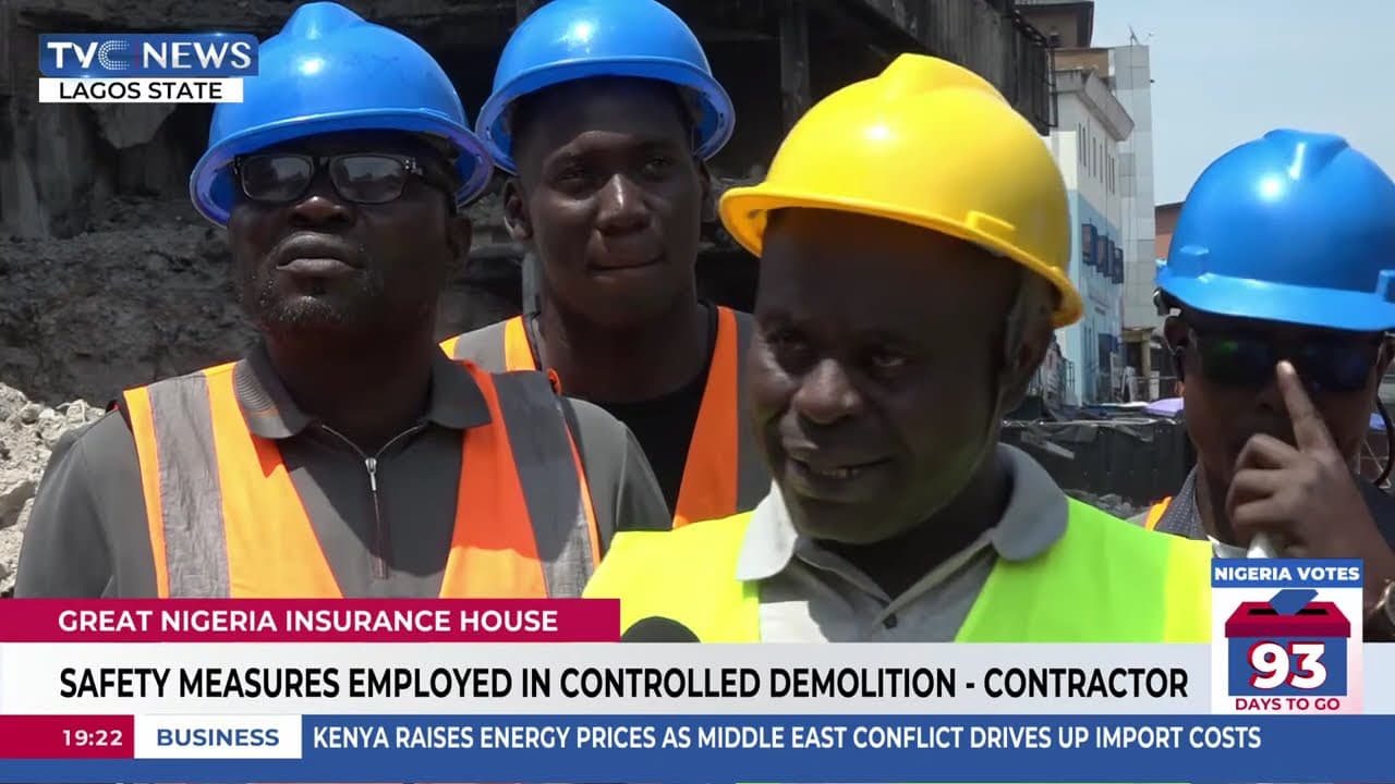 Lagos Govt Begins Controlled Demolition Of GNI Building Following Christmas Fire