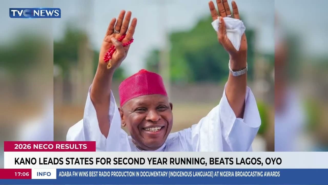 2026 NECO Results: Kano Leads States For Second Year Running, Beats Lagos, Oyo