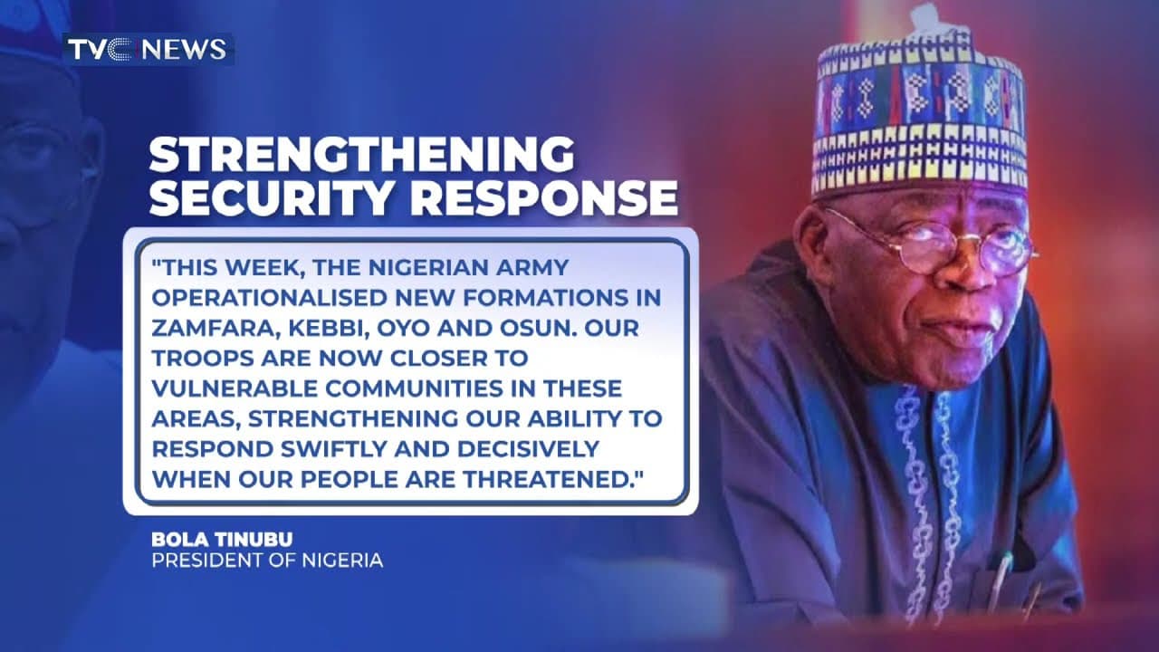 Pres. Tinubu Announces New Army Formations, Military Barracks Across Nigeria
