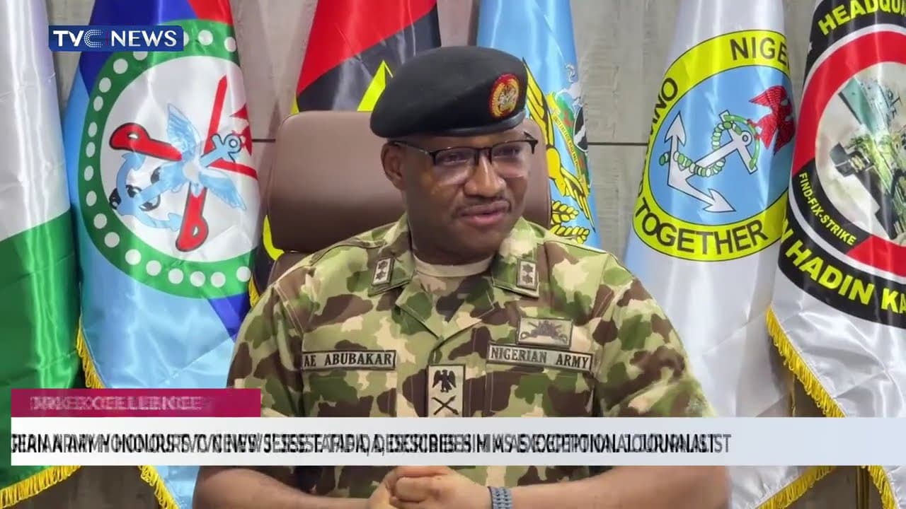 Nigerian Army Honours TVC News' Jesse Tafida, Describes Him As Exceptional Journalist