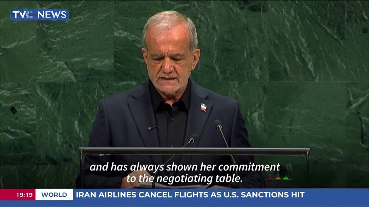 Iran's President Gives A Rare Wartime Speech At UNGA 81