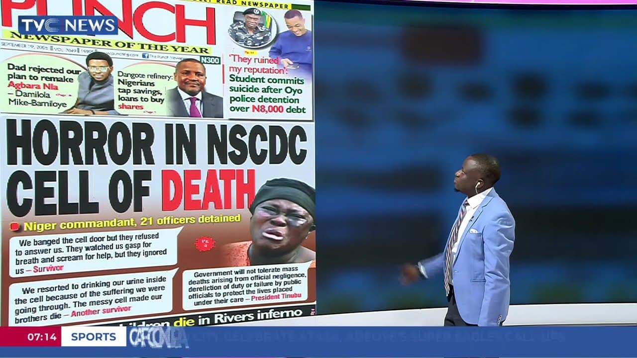 TVC Newspaper Review: Miners Deaths: Pres. Tinubu Vows Justice For Victims