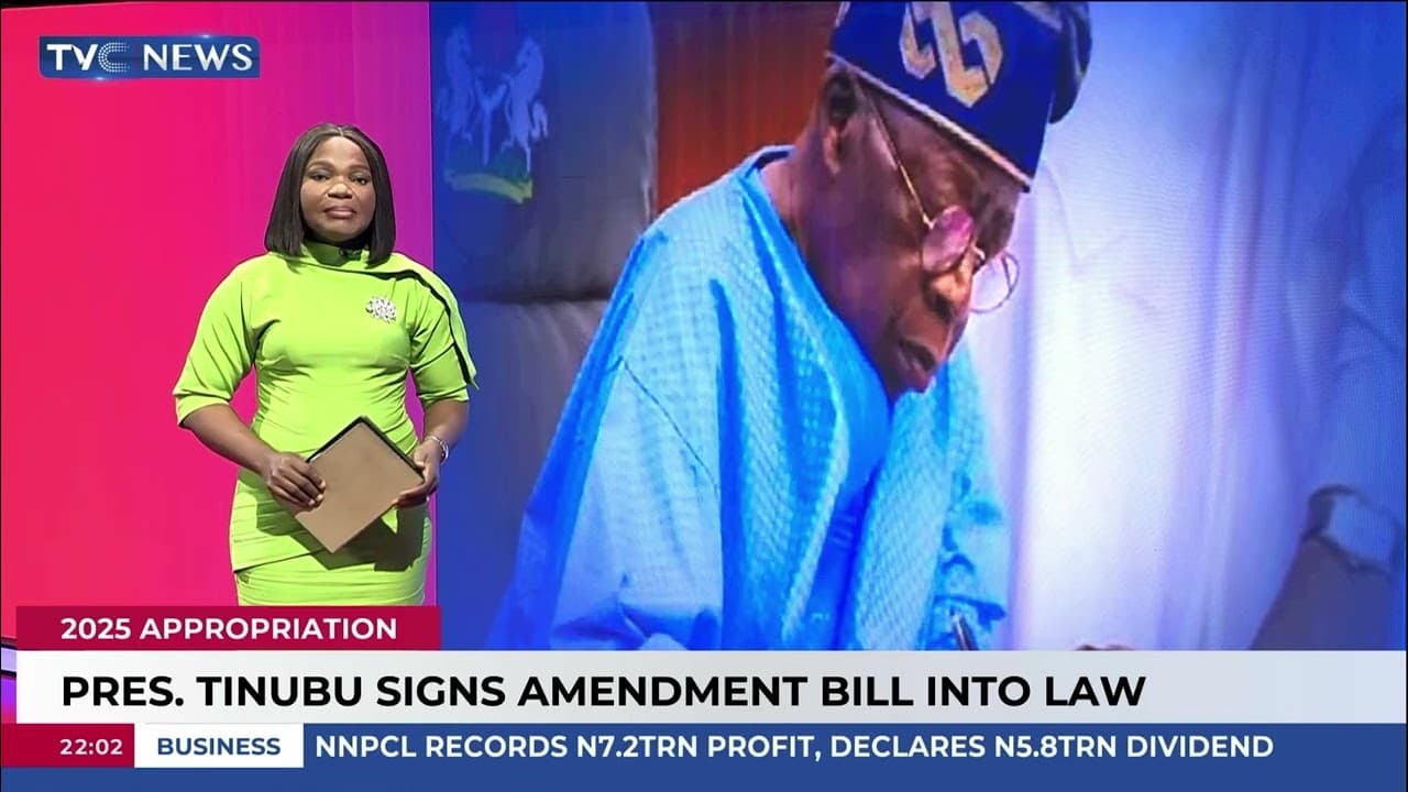 Pres. Tinubu Signs 2025 Appropriation Amendment Bill Into Law