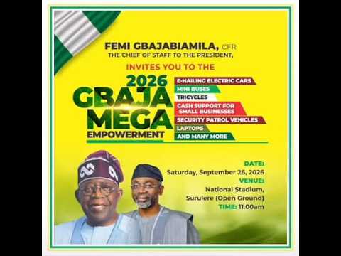 LIVE [LAGOS]: 2026 GBAJA MEGA EMPOWERMENT