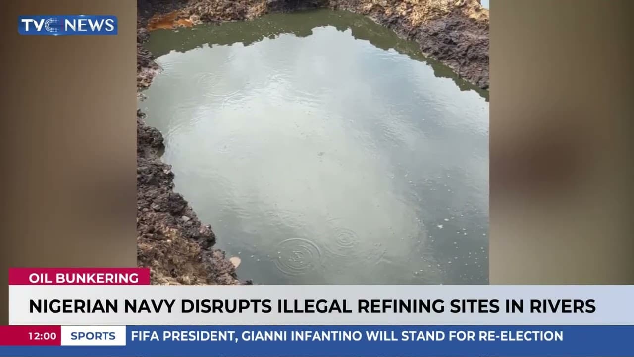 Nigerian Navy Disrupts Illegal Refining Site In Rivers