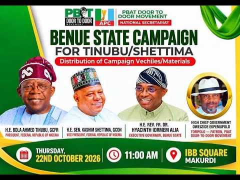 LIVE [BENUE]: PBAT DOOR-TO-DOOR CAMPAIGN FOR TINUBU / SHETTIMA