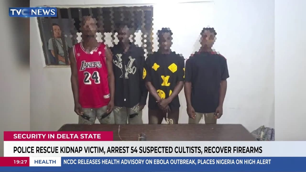 Police Rescue Kidnap Victim, Arrest 54 Suspected Cultists, Recover Firearms In Delta