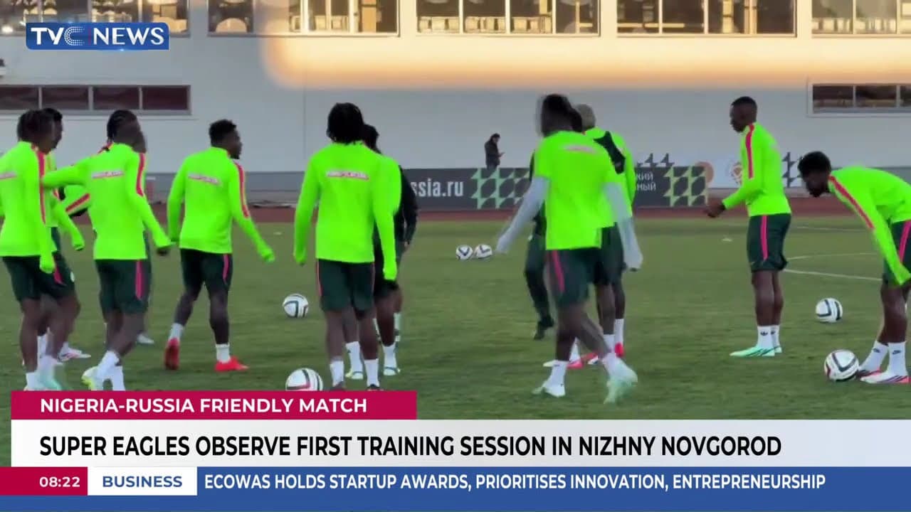 Super Eagles Observe First Training Session In Nizhny Novgorod