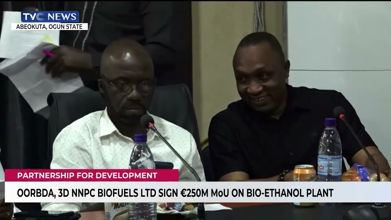 OORBDA, 3rd NNPC Biofuels Ltd. Sign €250m MoU on Bio-Ethanol Plant