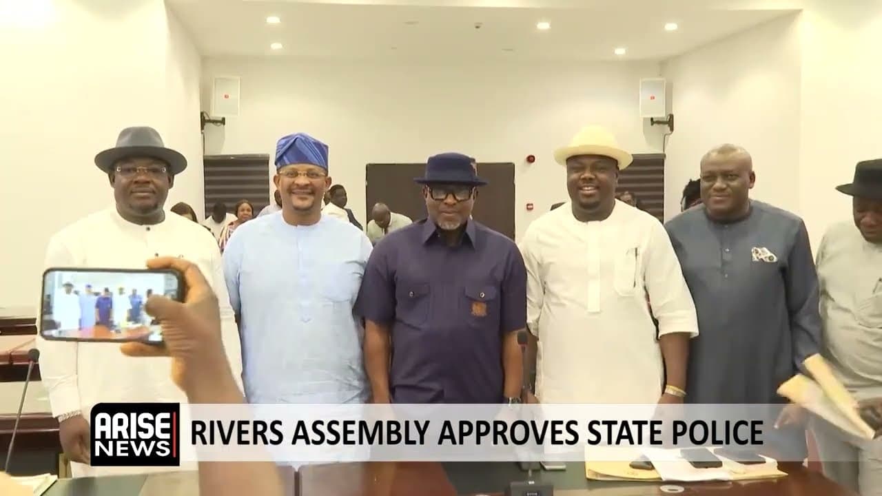 RIVERS ASSEMBLY APPROVES STATE POLICE