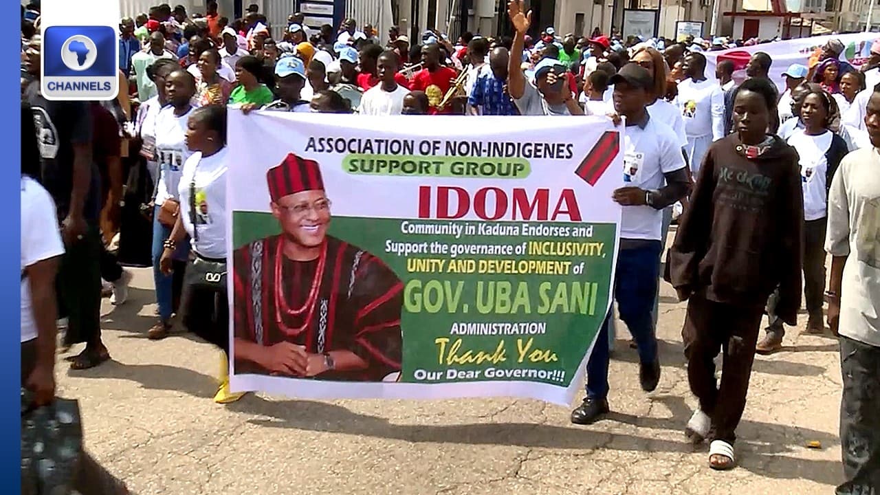 Non-Indegenes In Kaduna Hold Mega Rally To Support Tinubu, Uba Sani