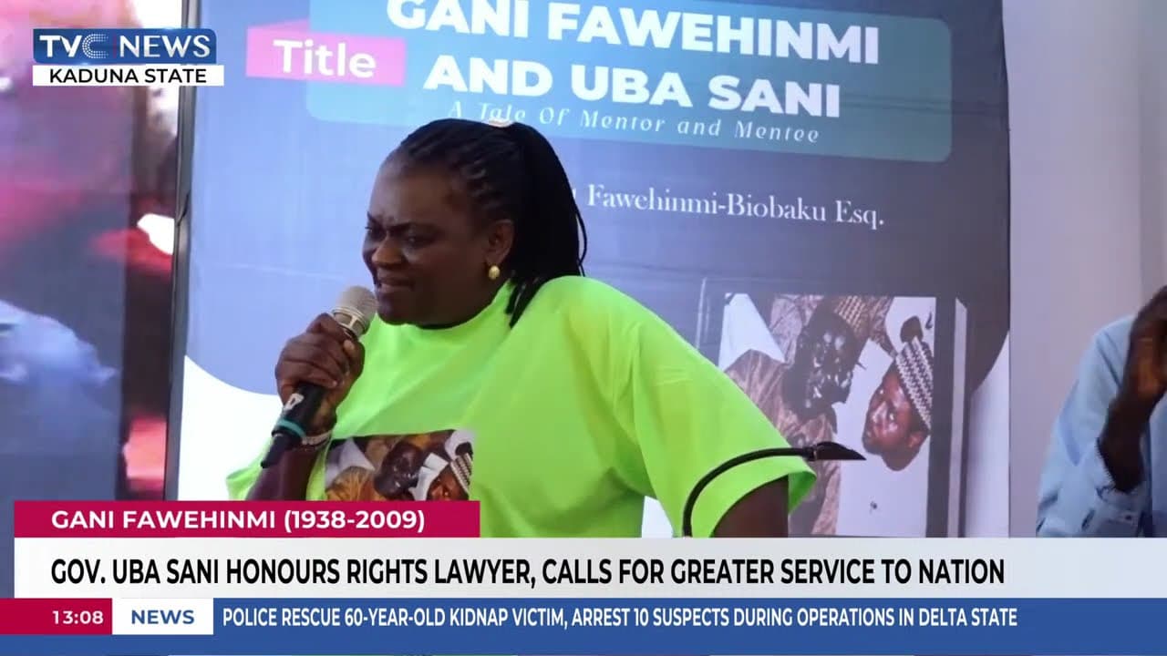 Gov. Uba Sani Honours Rights Lawyer, Call For Greater Service To Nation