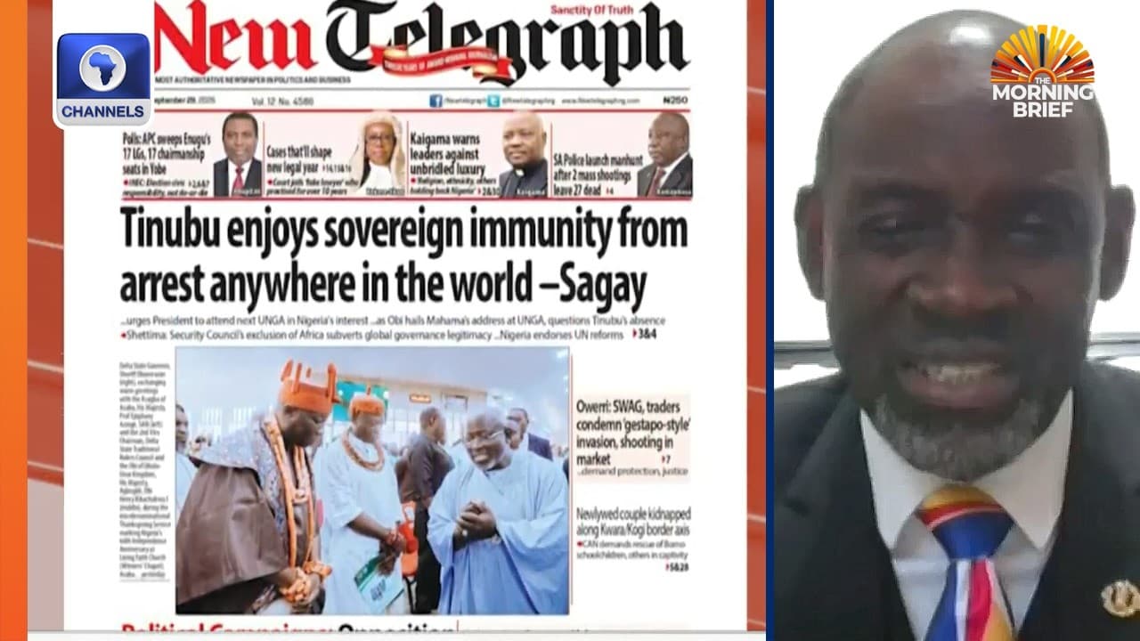 81st UNGA: Analyst Reacts To Itse Sagay’s Comment On Tinubu's Sovereign Immunity