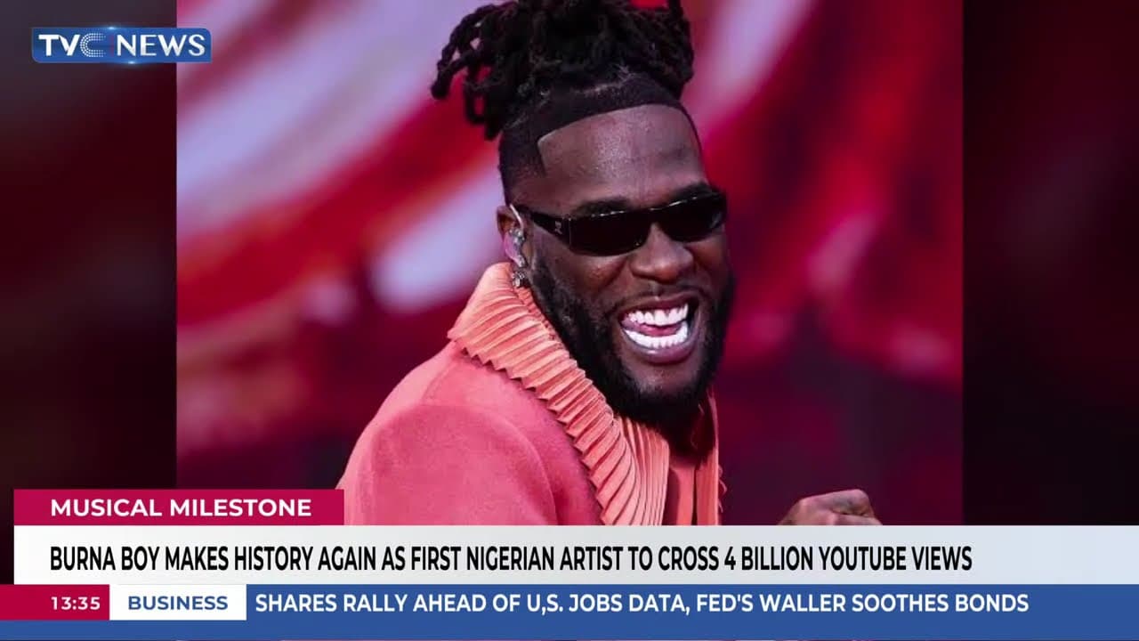 Burna Boy Makes History Again As First Nigerian Artist To Cross 4 Billion YouTube Views