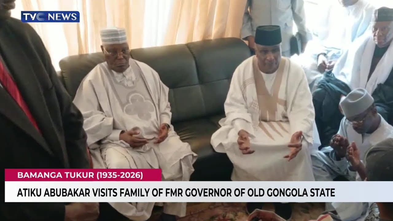 Atiku Visits Family Of Former Governor Of Old Gongola State, Bamanga Tukur