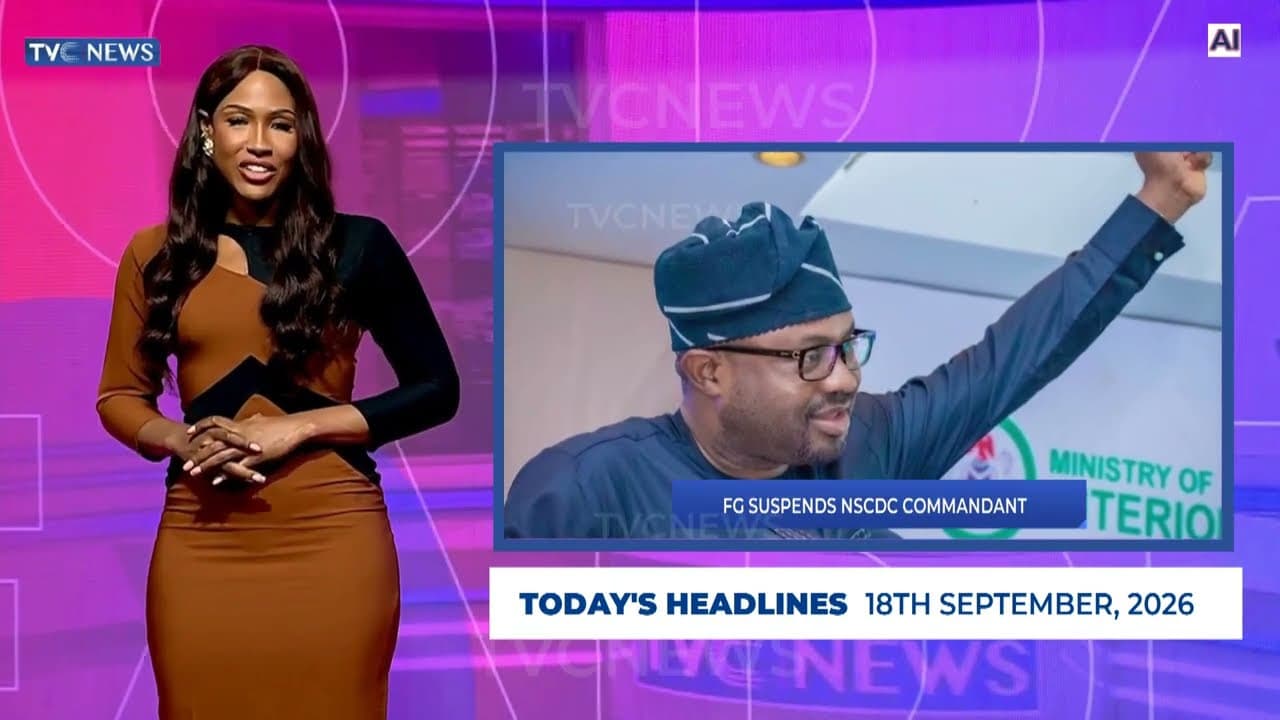 TVC News AI English Headline News | 18th September, 2026