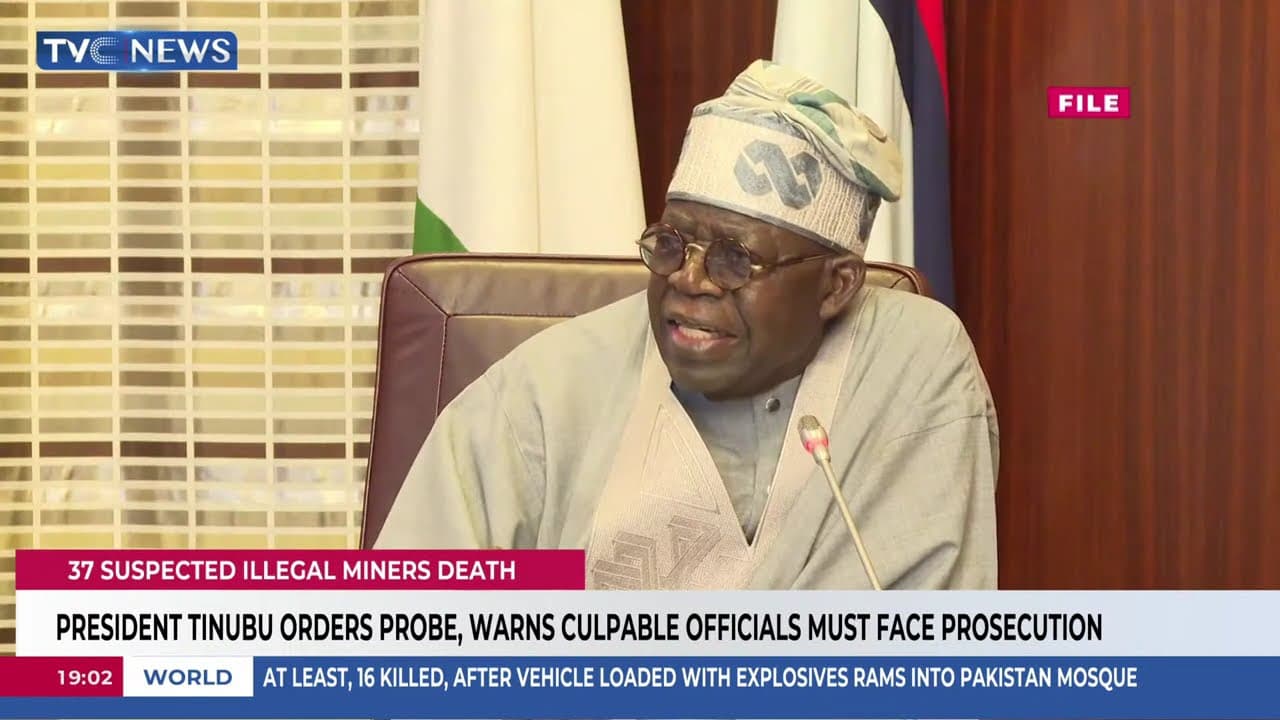 Miners Death: President Tinubu Orders Probe, Warns Culpable Officials Must Face Prosecution