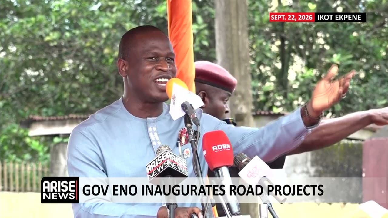 Akwa Ibom: Gov. Umo Eno Inaugurates Road Projects