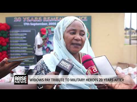 WIDOWS PAY TRIBUTE TO MILITARY HEROES 20 YEARS AFTER
